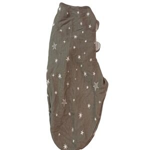 Bublo Swaddle Wrap Baby XS Gray Star Print Adjustable Snug Fit Soft Cotton EUC